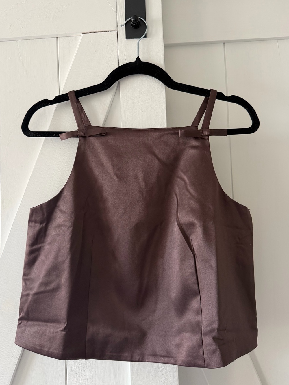 GAP Brown Satin Square Neck Tank Top Size Small NWT